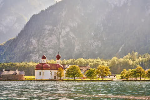 Gemeinde Schönau Landkreis Berchtesgadener_Land Königssee Kirche St. Bartholomä (Dirschl Johann) Deutschland BGL